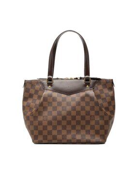 Louis Vuitton Damier Westminster PM Handbag Brown Leather